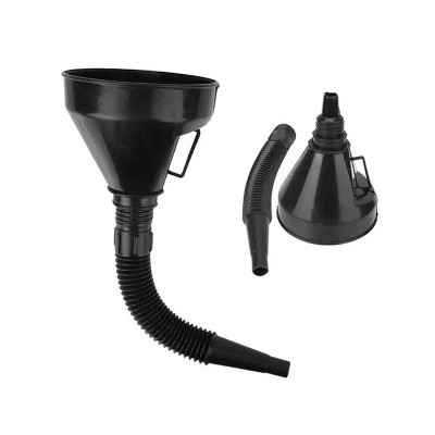 Plastic funnel with flexible neck